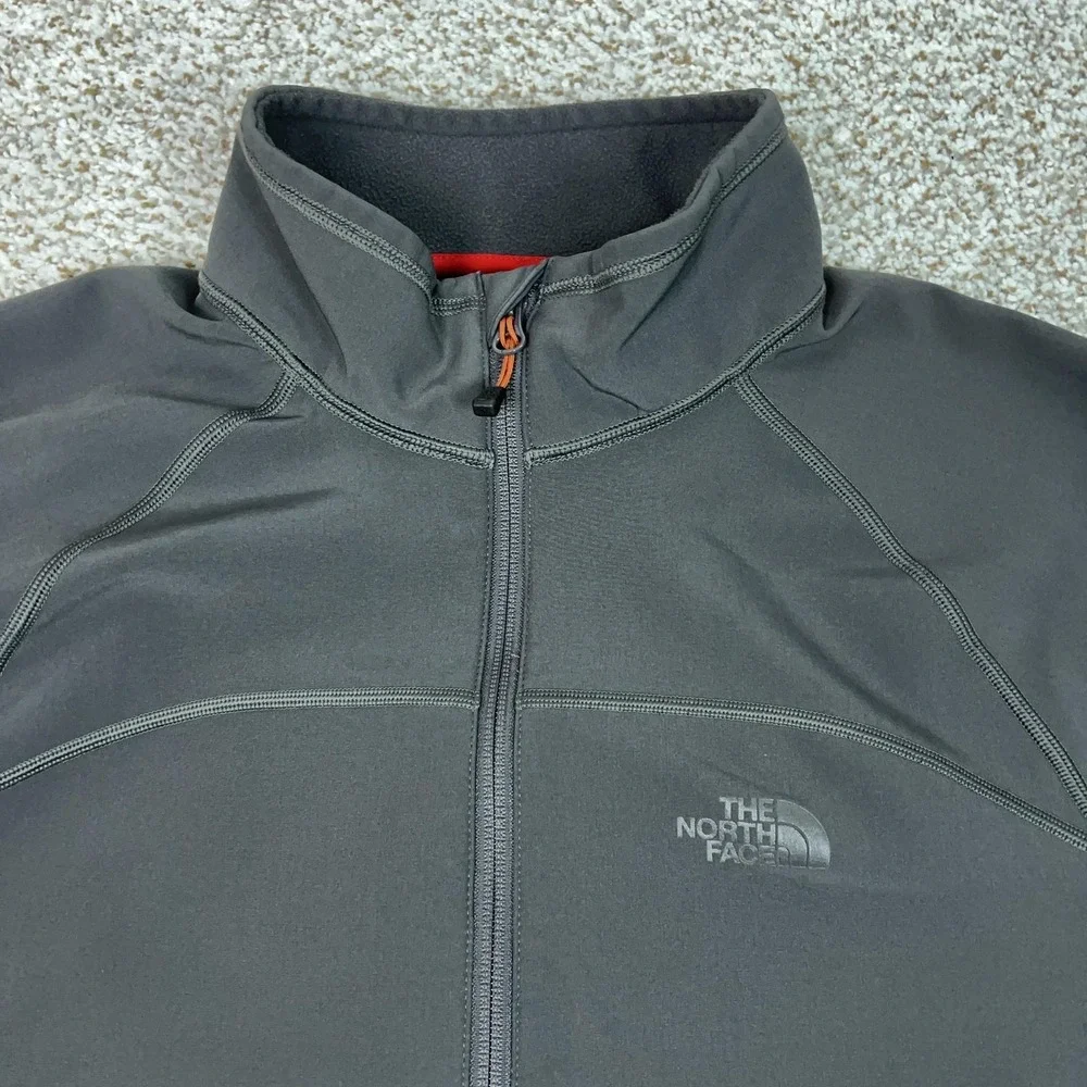 North Face‎ Pullover Mens Medium Gray Quarter Zip Long Sleeve Stretch Hiking Top